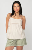 Embroidered Linen Tank