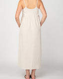 Linen Blend Midi Dress