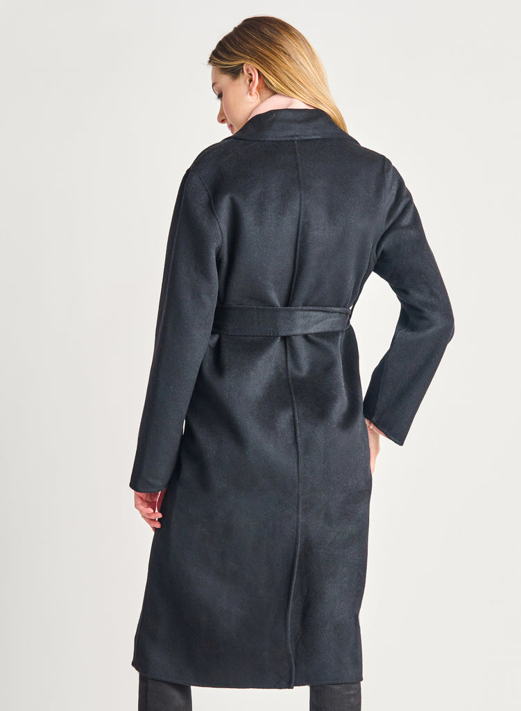 Belted Black Coat