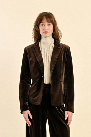 Chocolate Velvet Blazer