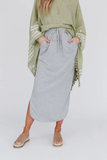 Drawstring Maxi Skirt