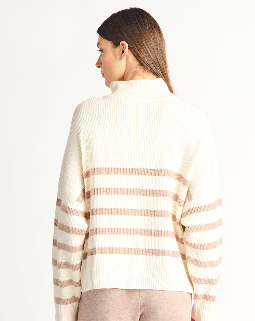 Dex 1/4 zip stripe sweater