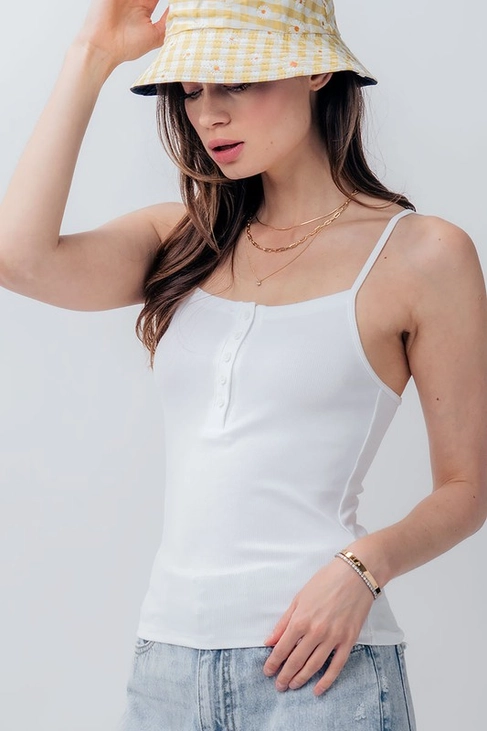 Rib Knit Henley Tank