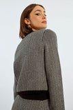 Herringbone Crop Sweater