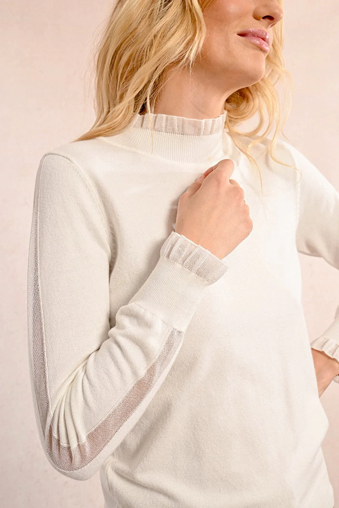 High Collar Ribbon Sweater