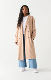 Taupe Knit Trench