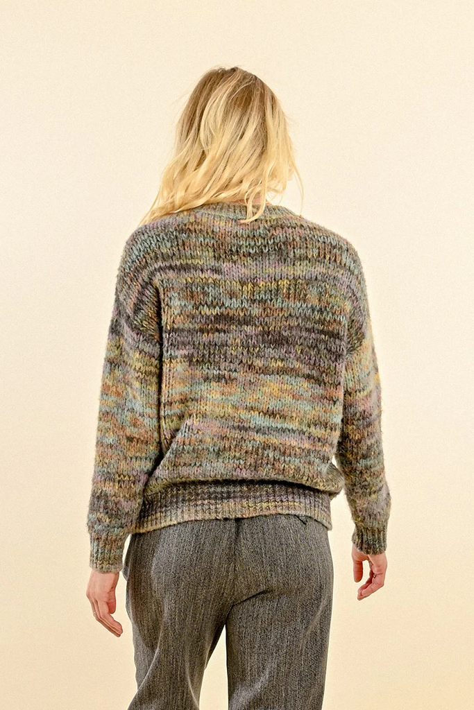 Multicolor V-Neck Sweater