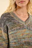 Multicolor V-Neck Sweater