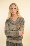 Multicolor V-Neck Sweater