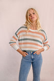 Peachy Pink Stripe Sweater