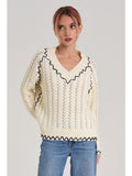 Zig Zag Cable Sweater