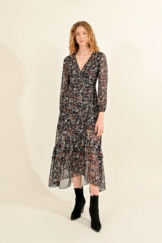 Printed Wrap Dress