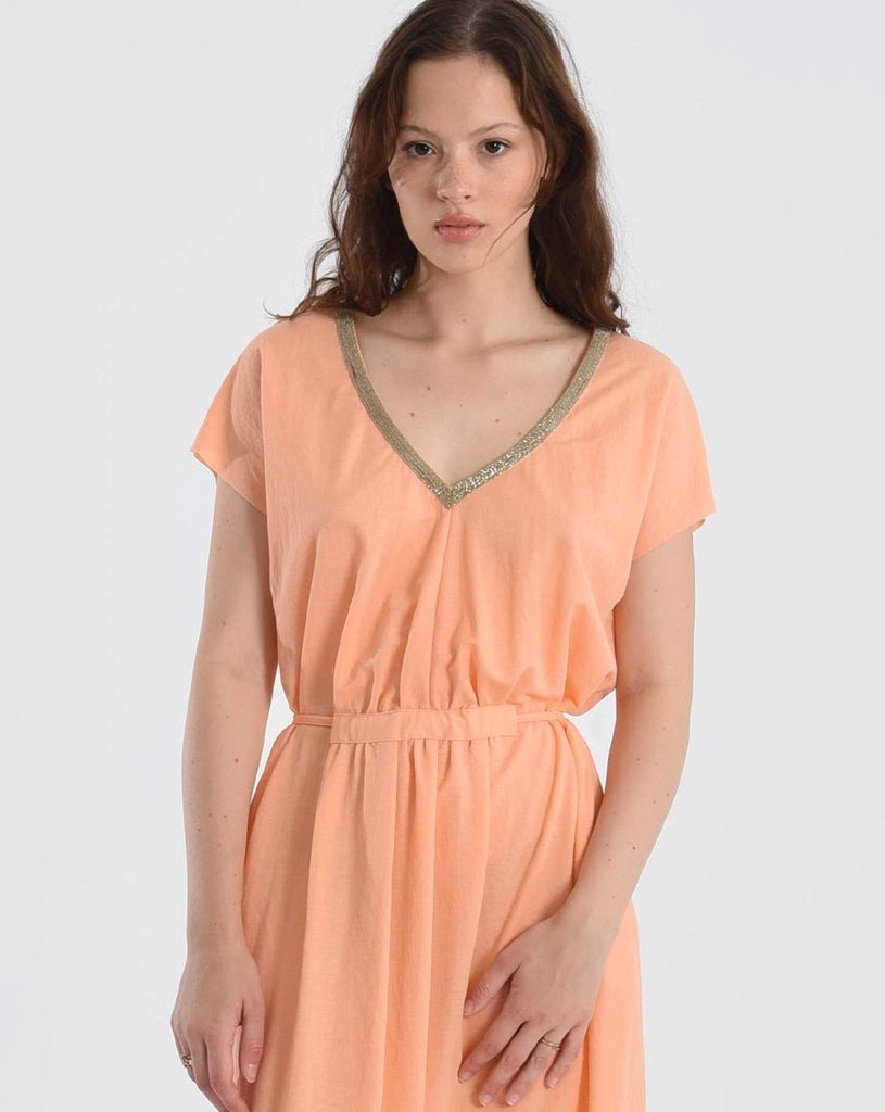 Apricot Midi Dress